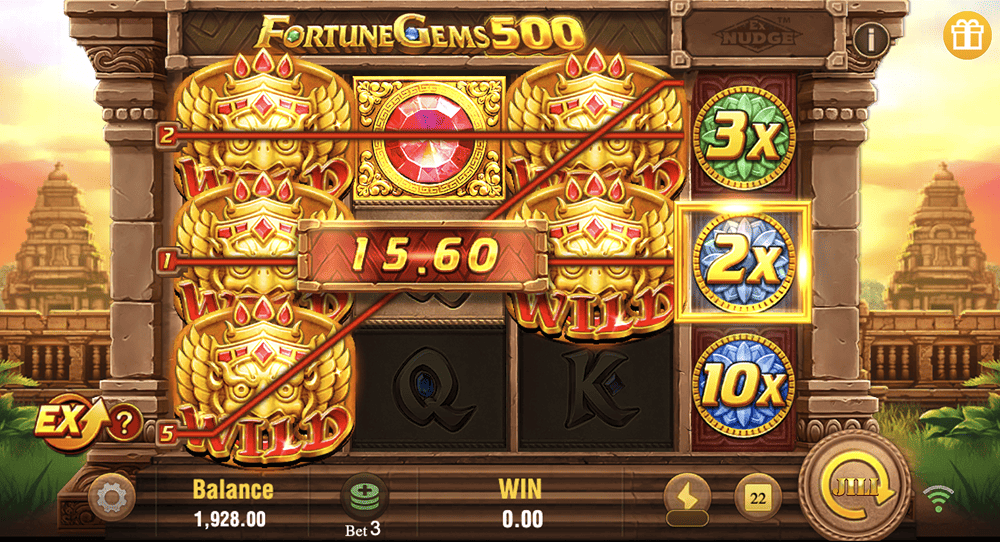 Reglas del slot de vídeo Fortune Gems 500